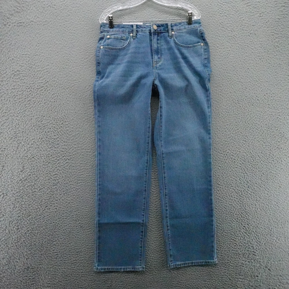 Seven7 Womens Loose Straight High Rise Jeans‎ Blue Size 4 NEW